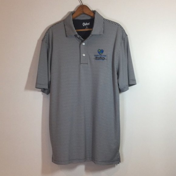Oxford Other - Oxford America Men universal Orlando striped polo short sleeve shirt size medium